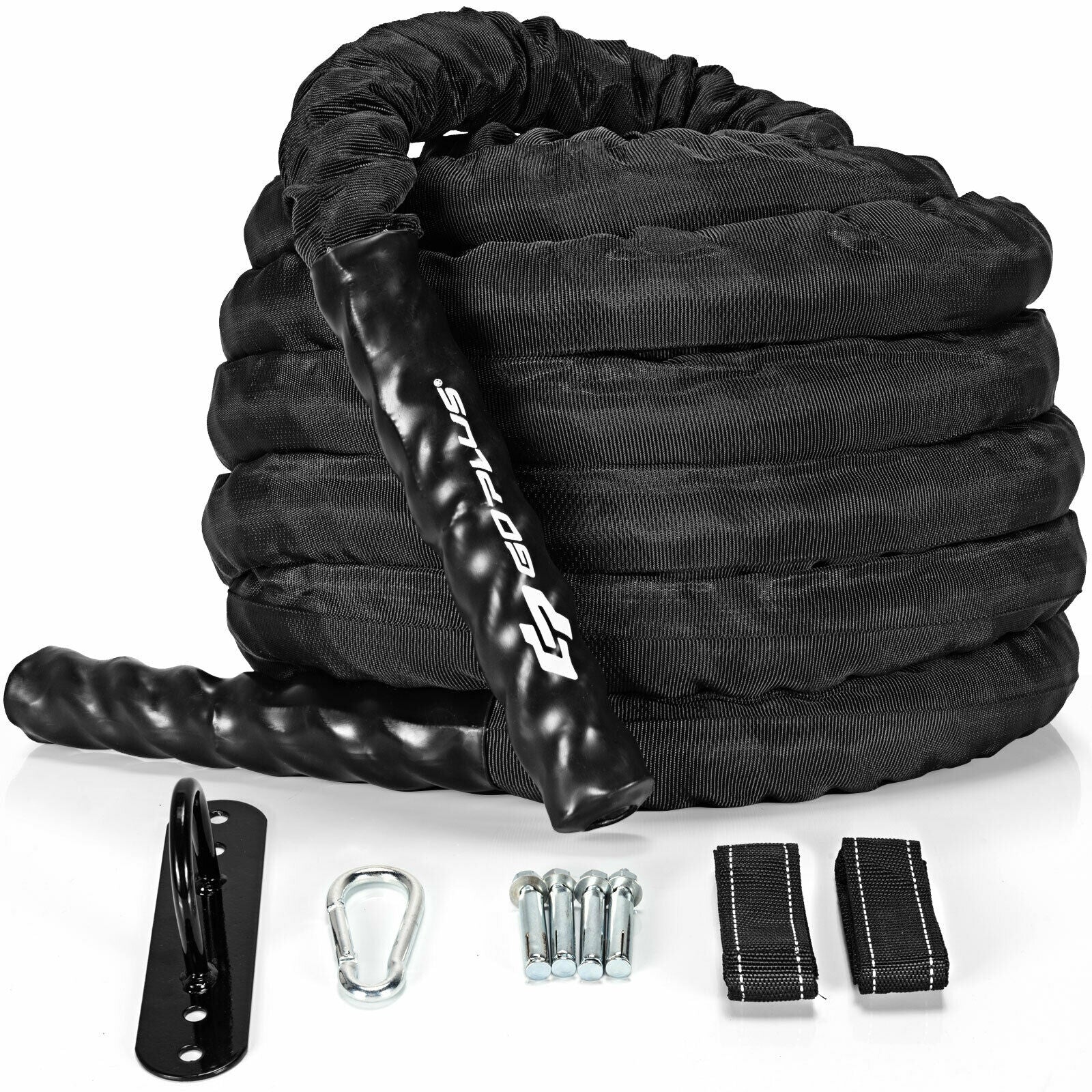 30Feet/40Feet/50Feet 1.5 Inch Diameter Exercise Rope with Anchor Strap