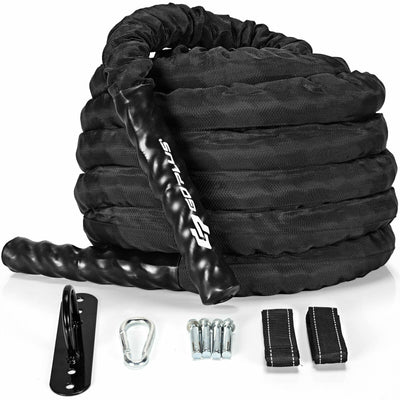 30Feet/40Feet/50Feet 1.5 Inch Diameter Exercise Rope with Anchor Strap Kit-M - Relaxacare