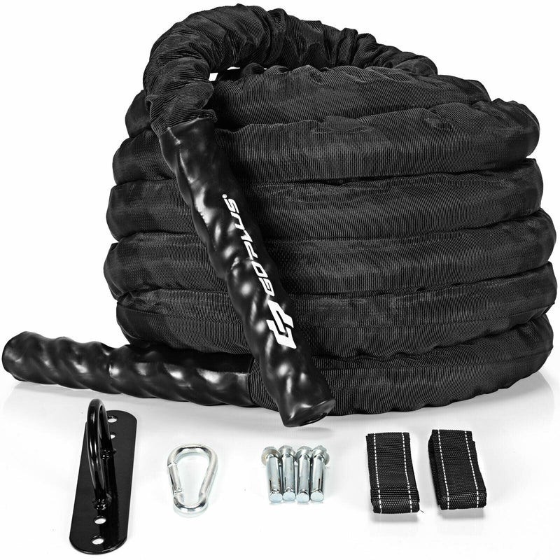 30Feet/40Feet/50Feet 1.5 Inch Diameter Exercise Rope with Anchor Strap Kit-M - Relaxacare