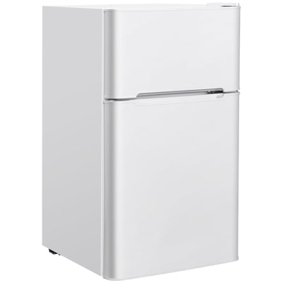 3.2 cu ft. Compact Stainless Steel Refrigerator-White - Relaxacare
