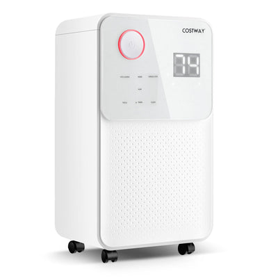 32 Pints 2000 Sq. Ft Dehumidifier for Home and Basements with 3-Color Digital Display-White - Relaxacare