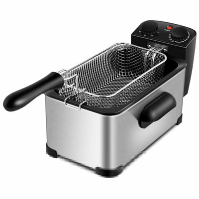 3.2 Quart Electric Stainless Steel Deep Fryer with Timer - Relaxacare