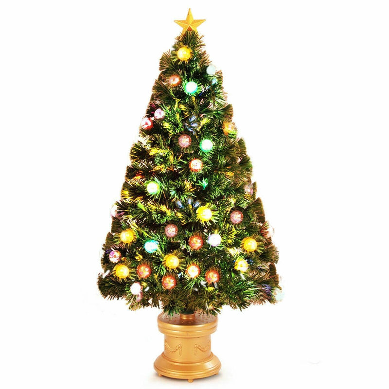 3/4 Feet Pre-Lit Fiber Optical Firework Christmas Tree - Relaxacare
