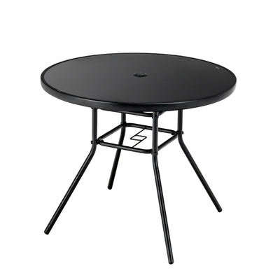 34 Inch Patio Dining Table with 1.5 inch Umbrella Hole for Garden - Relaxacare