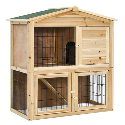 35 Inch Wooden Chicken Coop with Ramp - Relaxacare
