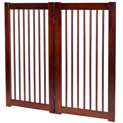 36-inch Configurable Folding Wood Pet Dog Safety Fence with Gate - Relaxacare