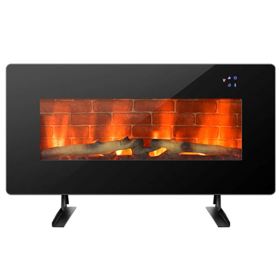 36 Inch Electric Wall Mounted Freestanding Fireplace with Remote Control - Relaxacare