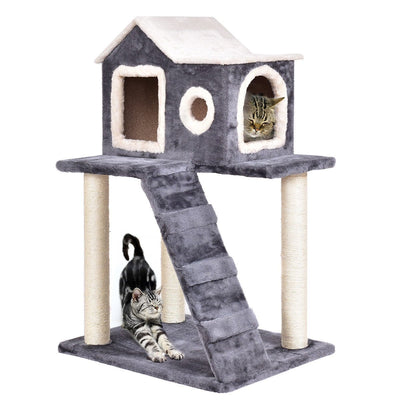36 Inch Tower Condo Scratching Posts Ladder Cat Tree - Relaxacare