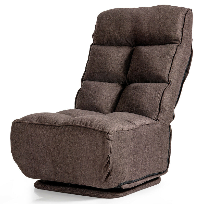 360-Degree Swivel Folding Floor Chair with 6 Adjustable Positions - Relaxacare