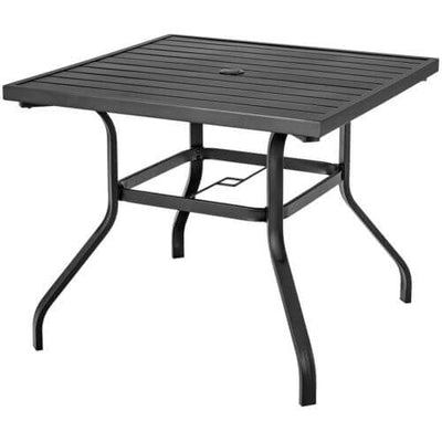 37 Inch Square Patio Dining Table with Umbrella Pole Hole - Relaxacare