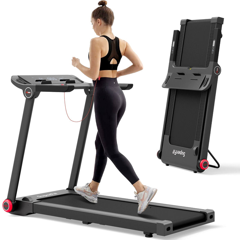 3.75HP Folding Treadmill Electric Running Machine with Bluetooth APP Self-standing - Relaxacare