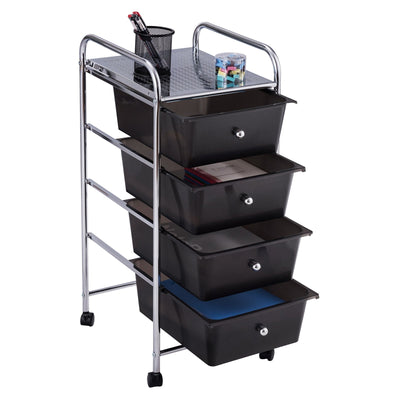 4 Drawers Metal Rolling Storage Cart - Relaxacare