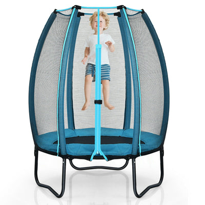 4 Feet Kids Trampoline Recreational Bounce Jumper with Enclosure Net - Relaxacare