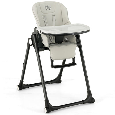 4-in-1 Baby High Chair with 6 Adjustable Heights-Gray - Relaxacare