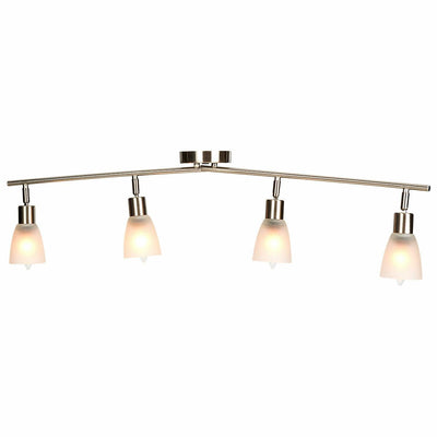4-Light Track Light Rotatable Glass Shade Chandelier lamp - Relaxacare