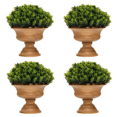 4 Pack Artificial Boxwood Topiary Trees - Relaxacare