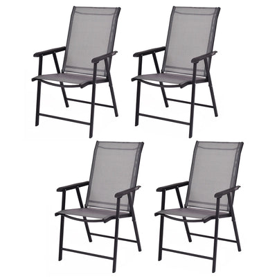 4-Pack Patio Folding Chairs Portable for Outdoor Camping - Relaxacare