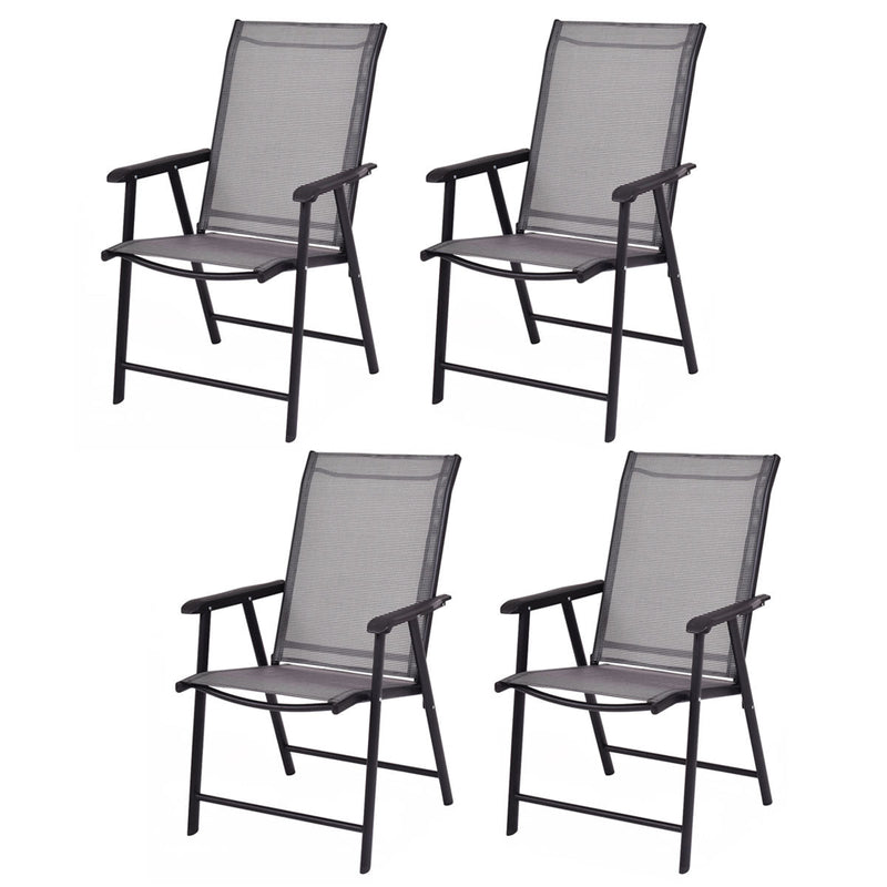 4-Pack Patio Folding Chairs Portable for Outdoor Camping - Relaxacare