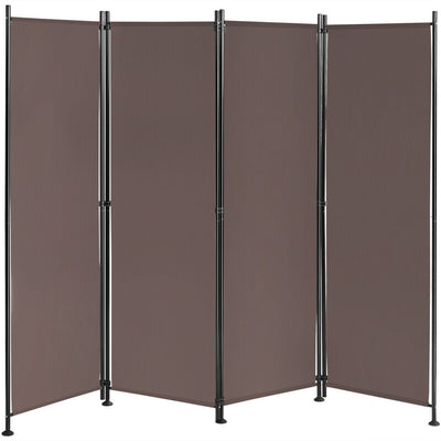 4-Panel Room Divider Folding Privacy Screen with Adjustable Foot Pads - Relaxacare