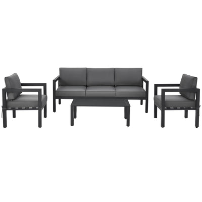 4 Pieces Outdoor Furniture Set for Backyard and Poolside - Relaxacare