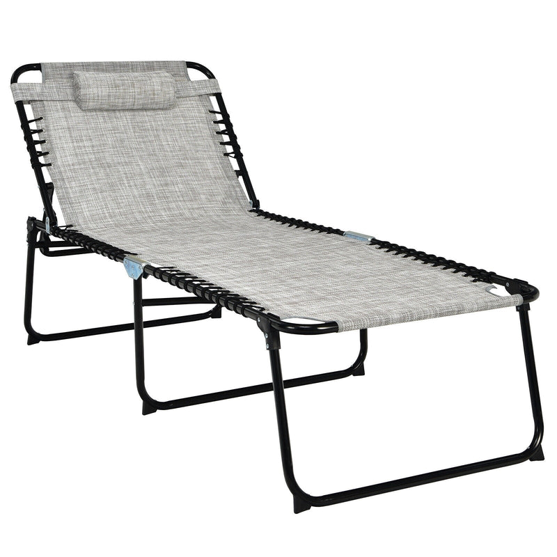 4 Position Folding Lounge Chaise with Adjustable Backrest and Footrest - Relaxacare