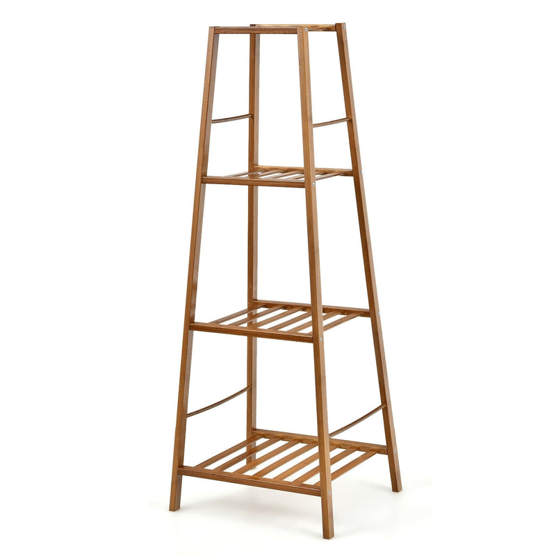 4-Potted Bamboo Tall Plant Holder Stand - Relaxacare