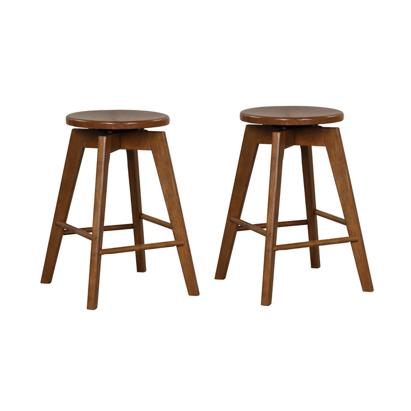 4 Set of 24.5 Inch Counter Height Bar Stool with Rubber Wood Frame - Relaxacare