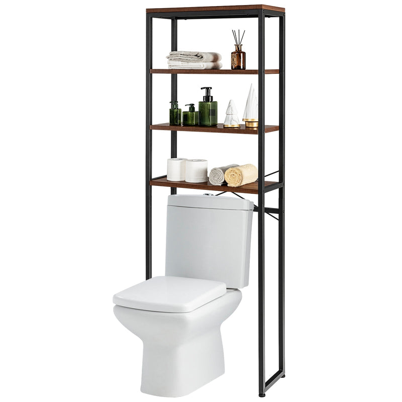 4-Tier Adjustable Bathroom Metal Storage Rack - Relaxacare