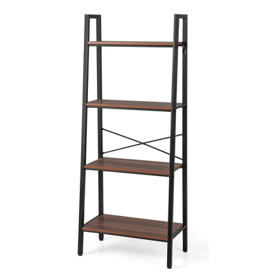 4-Tier Freestanding Open Bookshelf with Metal Frame and Anti-toppling Device - Relaxacare