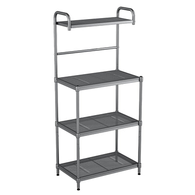 4-Tier Kitchen Microwave Storage Rack with Metal Shelves - Relaxacare