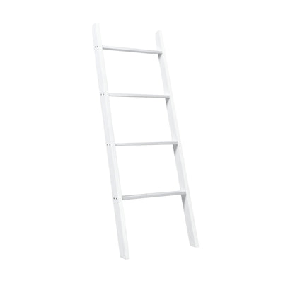 4-Tier Wall Leaning Ladder Shelf Stand-White - Relaxacare