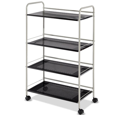 4 Tiers Rolling Storage Cart Utility Trolley - Relaxacare