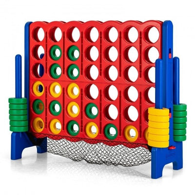 4-to-Score Giant Game Set with Net Storage-Blue - Relaxacare