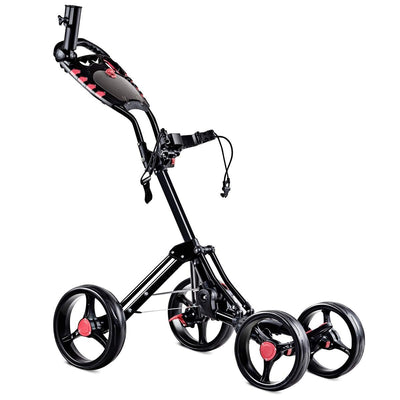 4 Wheel Folding Golf Pull Push Cart Trolley - Relaxacare