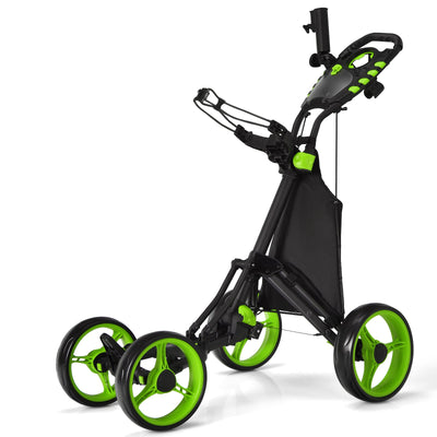 4 Wheel Golf Push Pull Cart with Foot Brake - Relaxacare