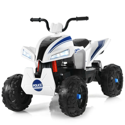 4 Wheels Quad Spring Suspension Kids Ride On ATV-White - Relaxacare