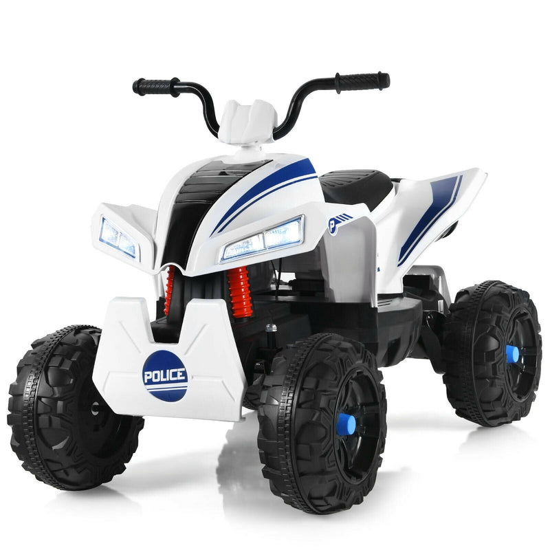 4 Wheels Quad Spring Suspension Kids Ride On ATV-White - Relaxacare