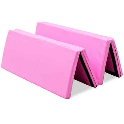 4' x 6' x 2" PU Thick Folding Panel Exercise Gymnastics Mat-Pink - Relaxacare