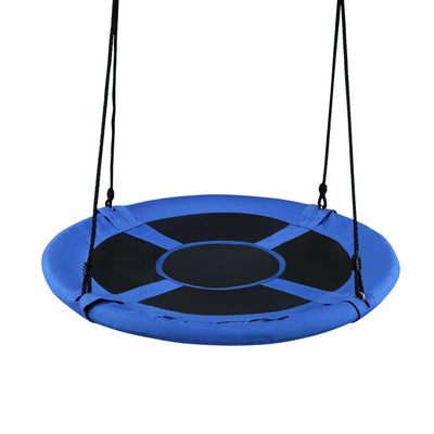 40 Inch Flying Saucer Tree Swing Indoor Outdoor Play Set-Blue - Relaxacare