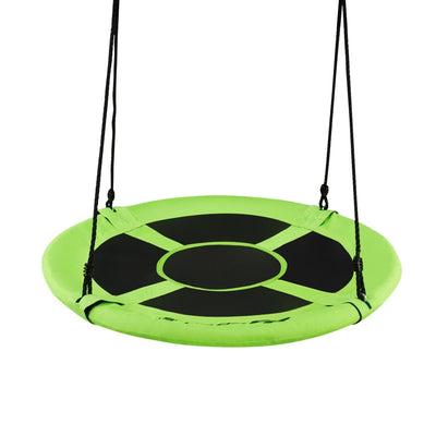 40 Inch Flying Saucer Tree Swing Indoor Outdoor Play Set-Green - Relaxacare