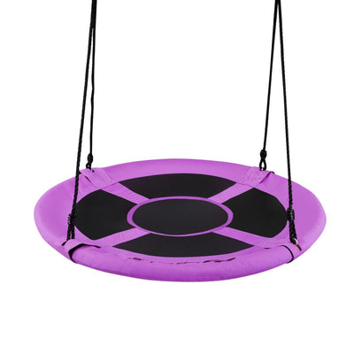 40 Inch Flying Saucer Tree Swing Indoor Outdoor Play Set-Purple - Relaxacare