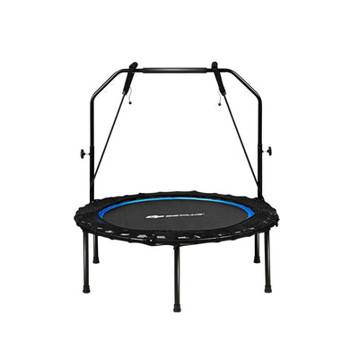 40 Inch Foldable Fitness Rebounder with Resistance Bands Adjustable Home-Blue - Relaxacare