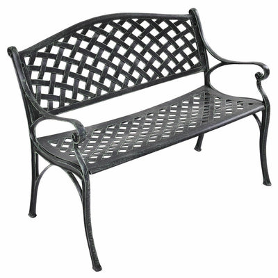 40 Inch Outdoor Aluminum Antique Garden Patio Bench - Relaxacare