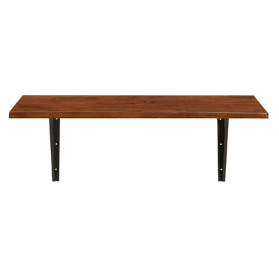 40 x 14 Inch Wall-Mounted Desk Rubber Wood Dining Table with Sturdy Steel Bracket - Relaxacare
