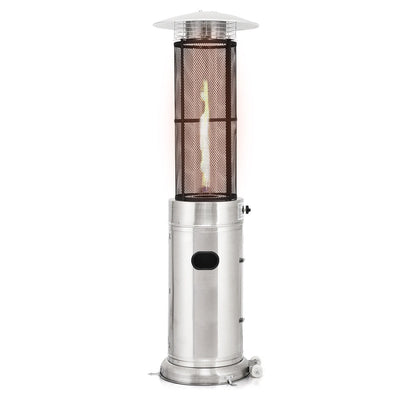 41000 BTU Stainless Steel Round Glass Tube Patio Heaters - Relaxacare