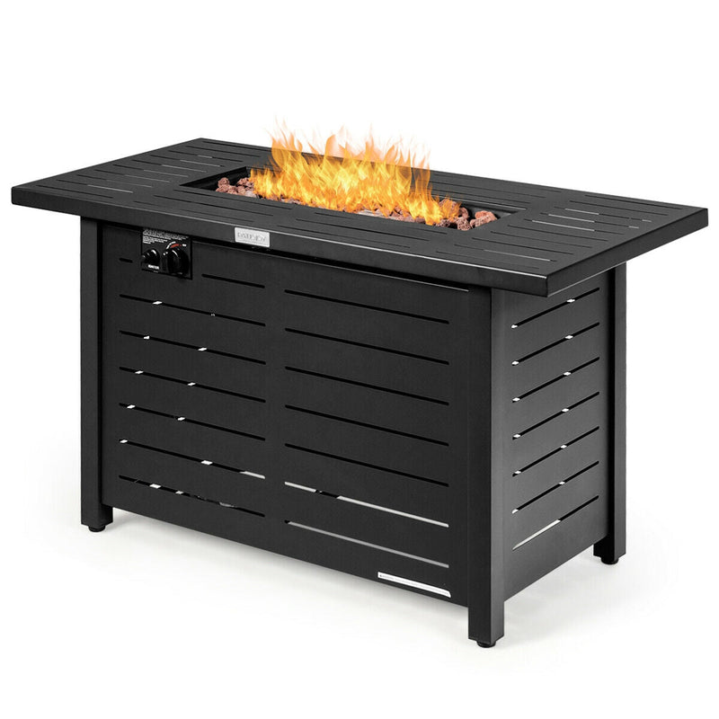 42 Inch 60 000 Btu Rectangular Propane Gas Fire Pit Table - Relaxacare
