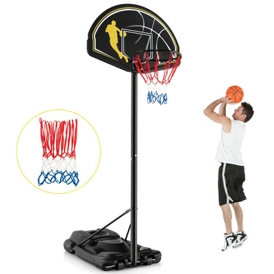 4.25-10 Feet Portable Adjustable Basketball Goal Hoop System - Relaxacare