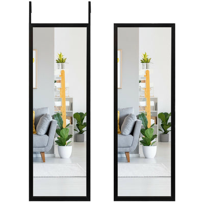 42.5 x 14 Inch Full Length Metal Door Mirror with Adjustable Hook - Relaxacare