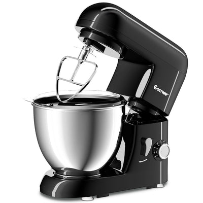 4.3 Qt 550 W Tilt-Head Stainless Steel Bowl Electric Food Stand Mixer - Relaxacare