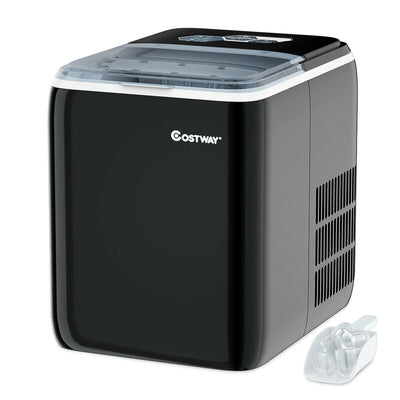 44 lbs Portable Countertop Ice Maker Machine with Scoop-Black - Relaxacare